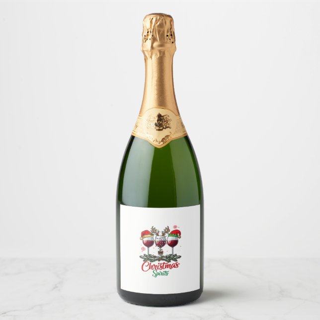 Taças de Vinho Espíritos de Natal Rena Galhadas Pi (Frente)