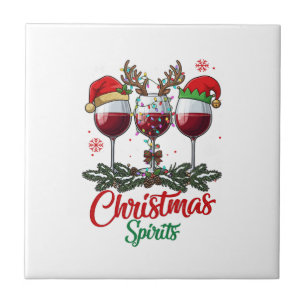 Taças de Vinho Espíritos de Natal Rena Galhadas Pi