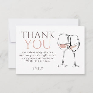 Taças de Vinho Modernas Doodle Agradecimento Chá d