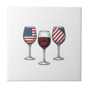 Taças de Vinho Patrióticas Design de Camiseta Veto