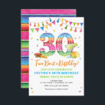 Taco Bout a aniversário de 30 anos Fiesta Convite<br><div class="desc">Taco sobre uma festiva comemoração de aniversário de 30 anos! Convide convidados para uma festa de 30 divertida para celebrar a cara de aniversário! Este convite digital apresenta um papel picado personalizado número 30 e sotaques de decoração colorida de fiesta que inspirarão decorações para a festa!</div>