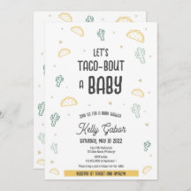Taco-Bout a Baby, Fiesta Chá de fraldas Convite