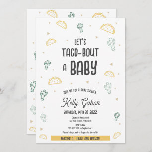 Taco-Bout a Baby, Fiesta Chá de fraldas Convite