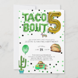 Taco Bout Cinco | Convite para o quinto aniversári