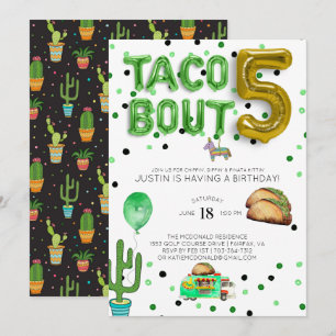 Taco Bout Cinco Convite para o quinto aniversári
