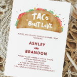 Taco 'Bout Love Casais Chá Fiesta Convite<br><div class="desc">Taco 'Bout Love convite para um chá de casamento de tema de fiesta divertida. Você pode personalizar o texto para ajustado do seu evento.</div>
