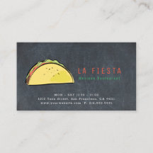 Taco Chalkboard Simples e Cartão de visita moderno