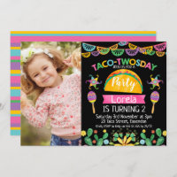 Taco Convite para segundos aniversários Mexicano n