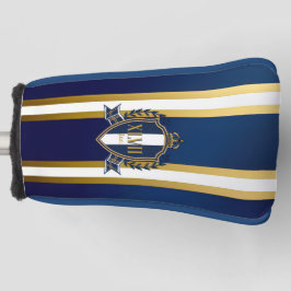 Taco de Luxo Royal Azul e Branco Monograma