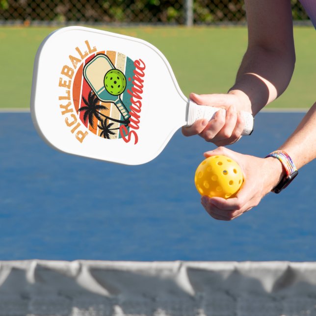 Taco de Pickleball Vintage Clube Sunshine Retro (Insitu)