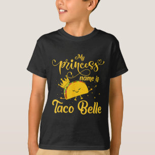 Taco Engraçado Camisa Princesa Nome Taco Belle Foo