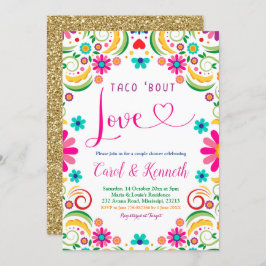 Taco mexicano sobre o convite para Chás de Casal d