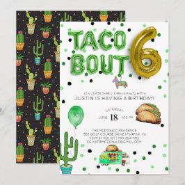 Taco Sobre Seis | Convite de Aniversário de Seis A