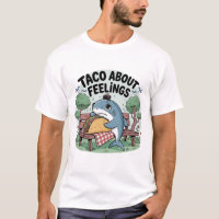 Taco Sobre Sentimentos Camisa de Tubarão Engraçado