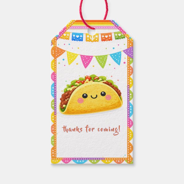 Taco sobre um bebê - Etiqueta de presente para chá (Frente)