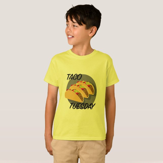 Taco Terça-feira Design - Camiseta Básica para Cri (Frente Completa)