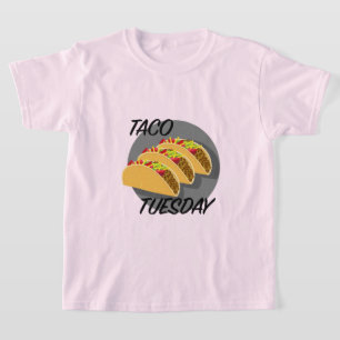 Taco Terça-feira Design - Camiseta Básica para Cri