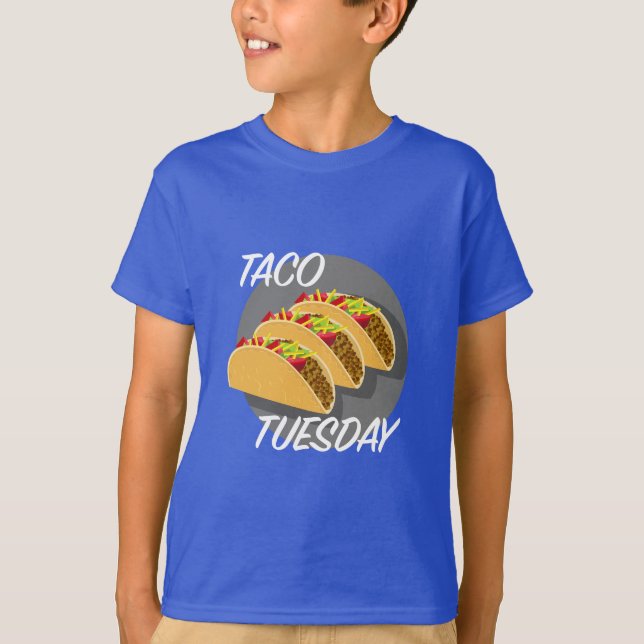 Taco Terça-feira Design - Camiseta Básica para Cri (Frente)