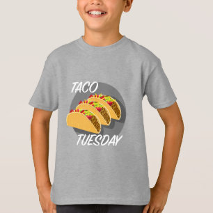 Taco Terça-feira Design - Camiseta Básica para Cri