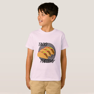 Taco Terça-feira Design - Camiseta Básica para Cri