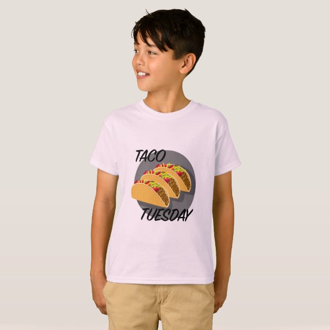 Taco Terça-feira Design - Camiseta Básica para Cri (Frente Completa)