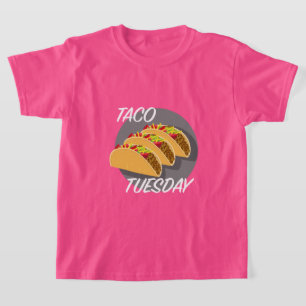 Taco Terça-feira Design - Camiseta Básica para Cri
