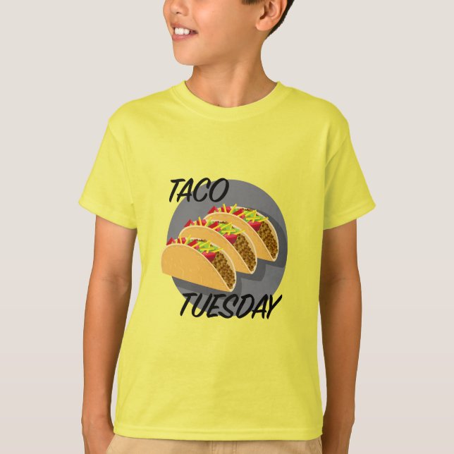Taco Terça-feira Design - Camiseta Básica para Cri (Frente)