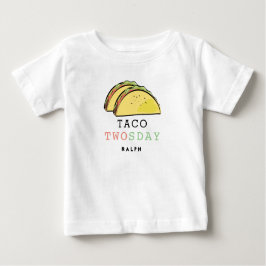 Taco Twosday Terça-feira Camisa Branco 2º Aniversá