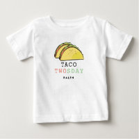 Taco Twosday Terça-feira Camiseta Branca de 2º Ani