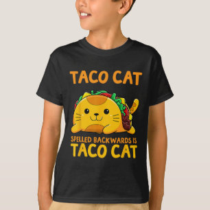 Tacocat Espelhado Para Trás Camisa Taco Cinco De
