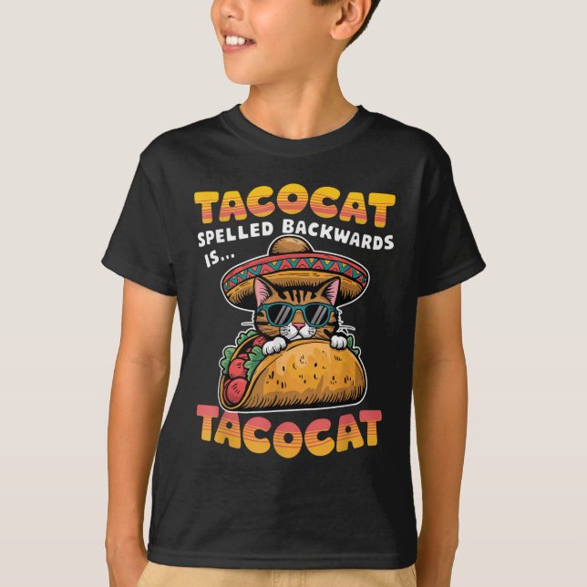 Tacocat Espelhado Para Trás Camisa Taco Cinco De (Frente)