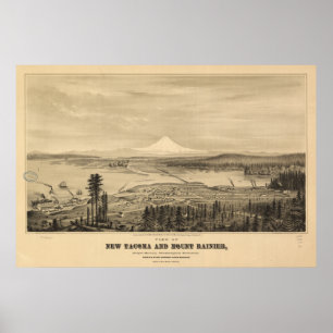 Tacoma & Monte Rainier, impressão 1878
