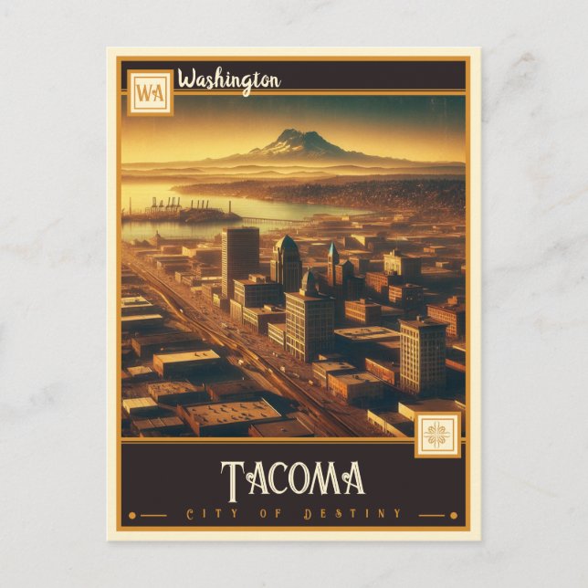 Tacoma, Washington| Cartão postal Vintage (Frente)