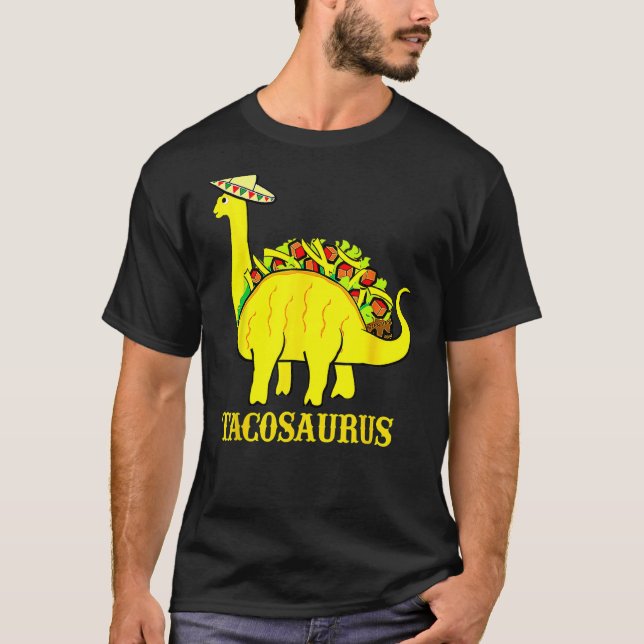 Tacosaurus Cinco De Mayo Camisa Engraçado Taco Din (Frente)