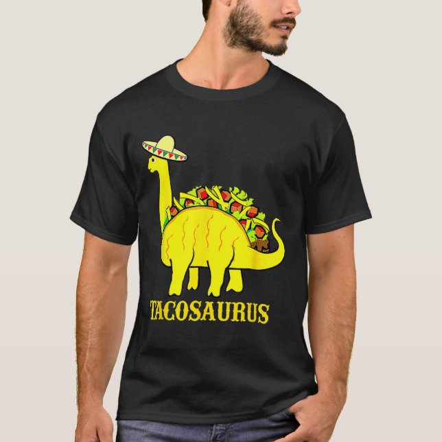 Tacosaurus Cinco De Mayo Camisa Engraçado Taco Din (Frente)