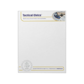 Tactical Civics™ Bloco de Notas 5.5" x 6" - 40 pá