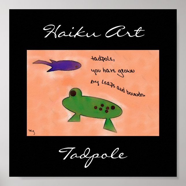 Tadpole Haiku Art Impressão (Frente)