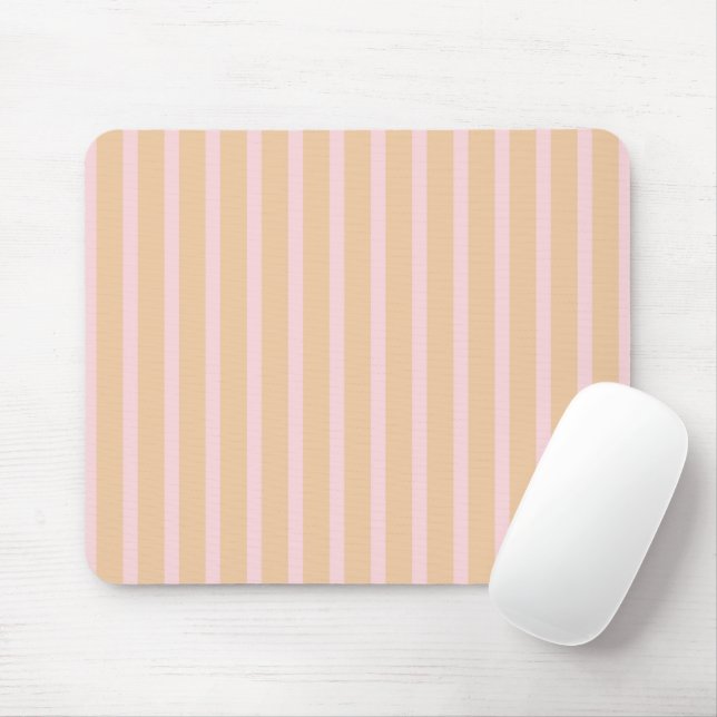 Tafeta Listrada Rosa Moderno Mousepad (Com mouse)
