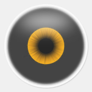 Tag alaranjado da etiqueta do globo ocular do olho
