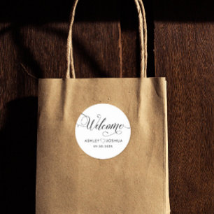 Tag bem-vindos da etiqueta para as bolsas da boa