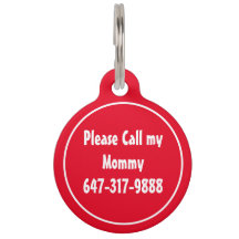 Cachorro Personalizado de Pet Nome Mãe # Vermelho