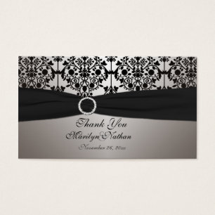 Tag cinzento e preto do favor do casamento tema
