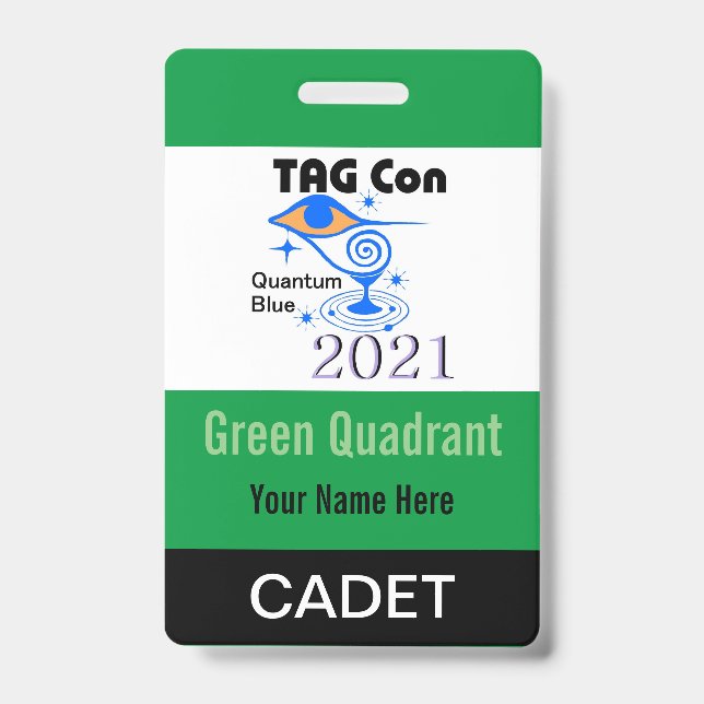 TAG Con 2021 - Green Quadrant - Cadet Crachá (Frente)