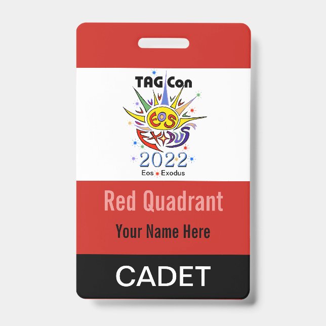 TAG Con 2022 - Red Quadrant - Cadet Crachá (Frente)