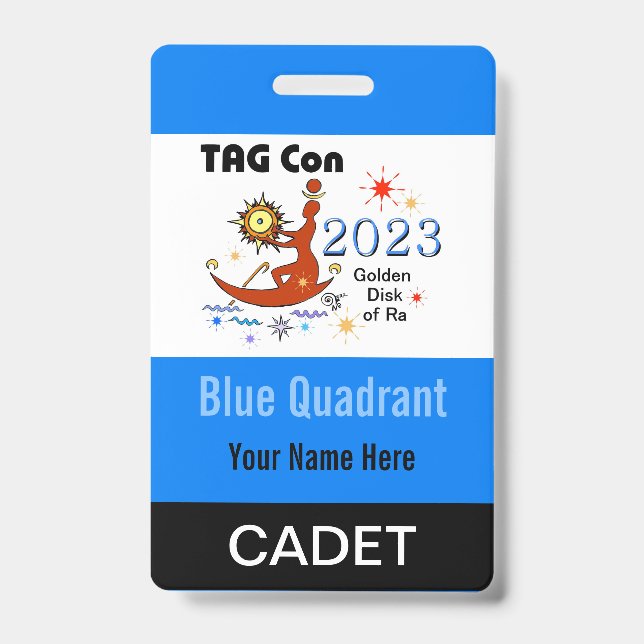 TAG Con 2023 - Blue Quadrant - Cadet Crachá (Frente)