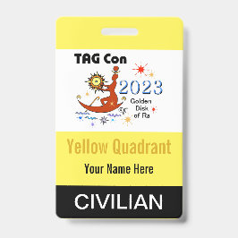 TAG Con 2023 - Quadrante Amarelo - Crachá Civil