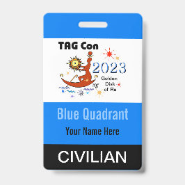 TAG Con 2023 - Quadrante Azul - Crachá de Civil