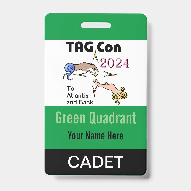 TAG Con 2024 - Green Quadrant - Cadet Crachá (Frente)