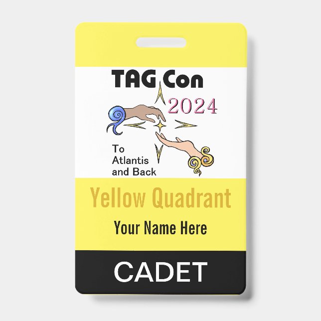 TAG Con 2024 - Quadrante Amarelo - Crachá de cadet (Frente)