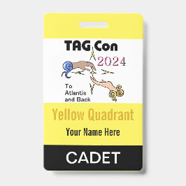 TAG Con 2024 - Quadrante Amarelo - Crachá de cadet
